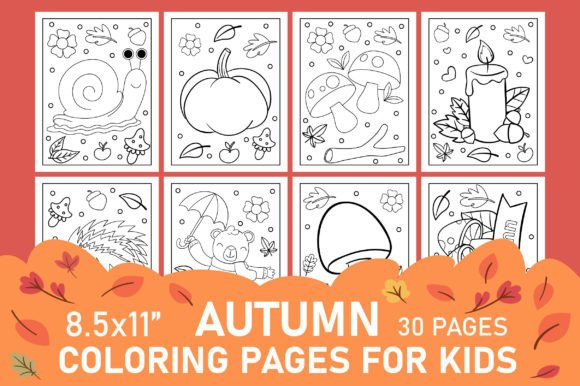 Download Autumn Coloring Pages for Kids Volume-2 - For kids Collection