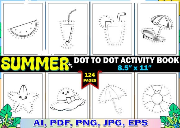 Download Summer Dot to Dot Pages for Kids - For kids Collection