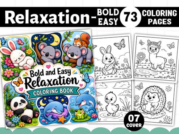 Download Relaxation Bold and Easy Coloring Book - Easy Collection