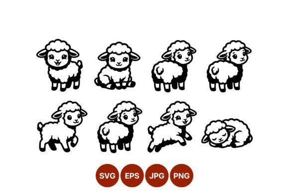 Download Cute Cartoon Lamb Vector - Cute Collection