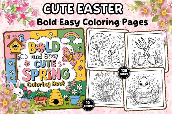 Download Bold and Easy Cute Spring Coloring Pages - Easy Collection