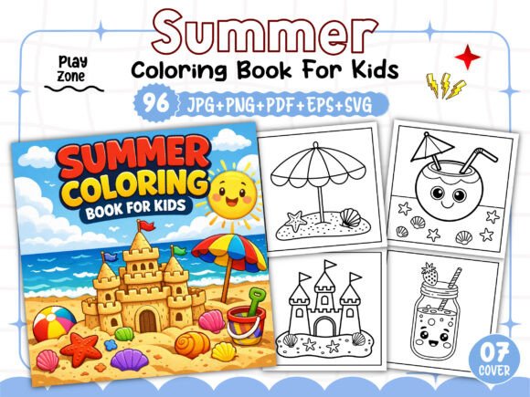 Download KDP - SUMMER COLORING PAGES for KIDS - For kids Collection
