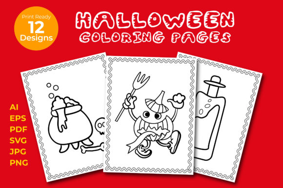 Download 12 Halloween Coloring Pages for Kids - For kids Collection