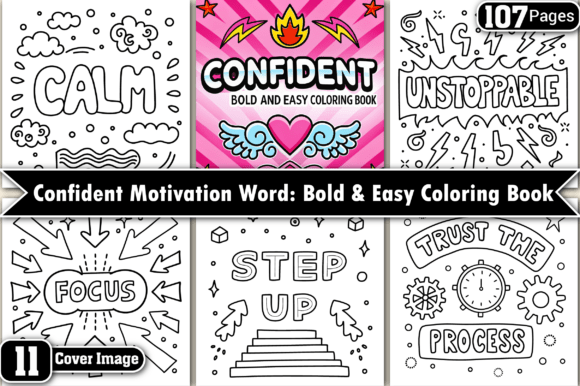 Download Confident: Bold and Easy Coloring Pages - Easy Collection