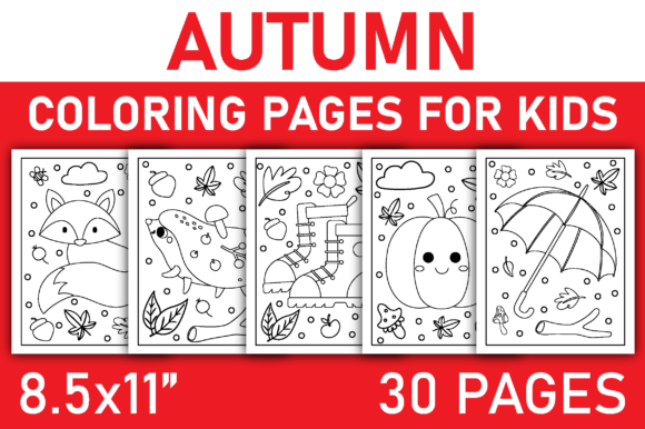Download Autumn Coloring Pages for Kids Volume-7 - For kids Collection