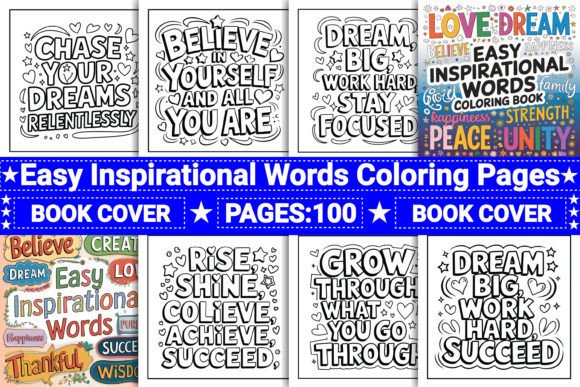 Download Easy Inspirational Words Coloring Pages - Easy Collection