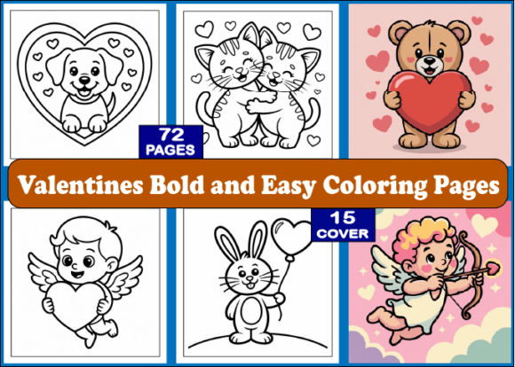 Download Valentines Bold and Easy Coloring Pages - Easy Collection