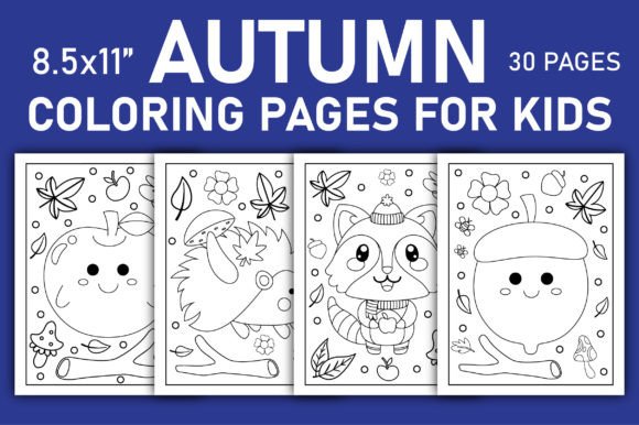 Download Autumn Coloring Pages for Kids Volume-6 - For kids Collection