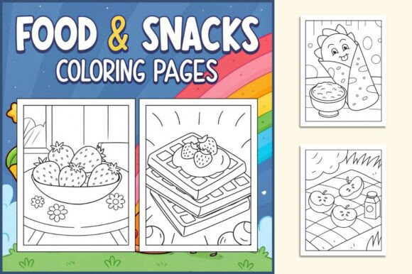 Download Food &amp; Snacks Coloring Pages for Kids - For kids Collection