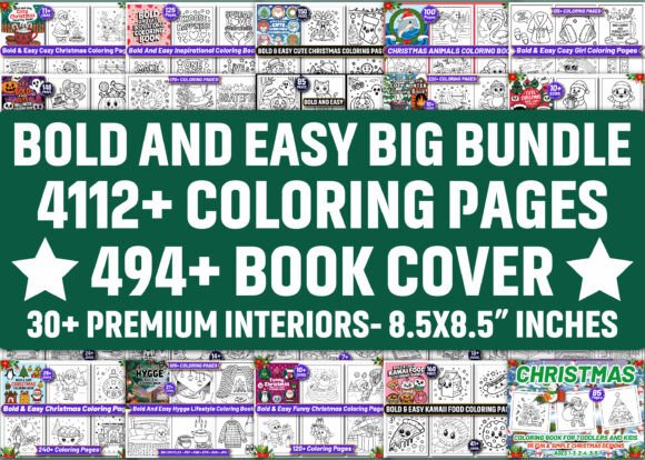 Download Bold and Easy Bundle Coloring Book Pages - Easy Collection