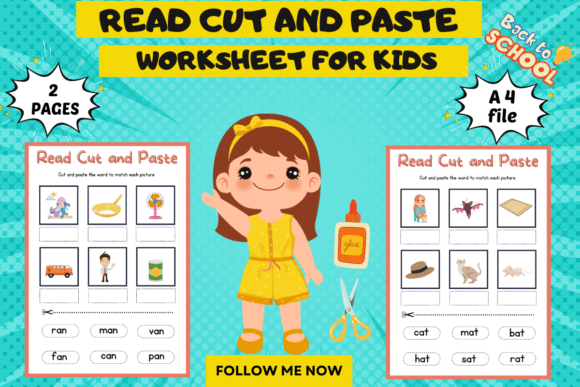 Download Read Cut and Paste Worksheet for Kids - For kids Collection