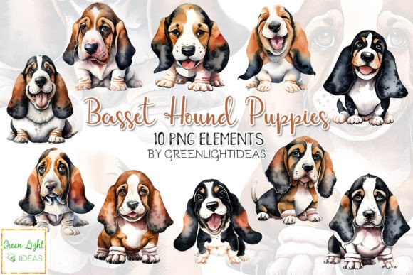 Download Cute Basset Hound Dog Puppy Clipart - Cute Collection