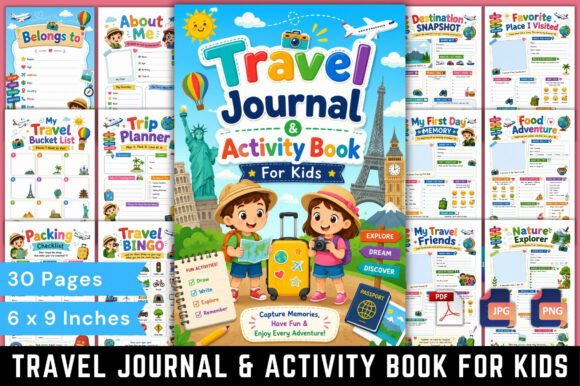 Download Travel Journal &amp; Activity Book for Kids - For kids Collection