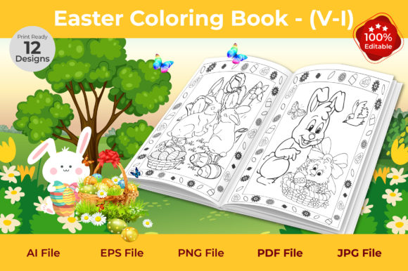 Download Easter Coloring Book Pages for Kids V-2 - For kids Collection
