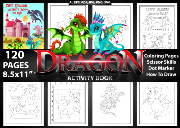 Download Cute Dragon Activity Pages for Kids - Cute Collection