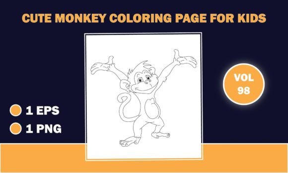 Download Monkey Coloring Page for Kids Book - For kids Collection