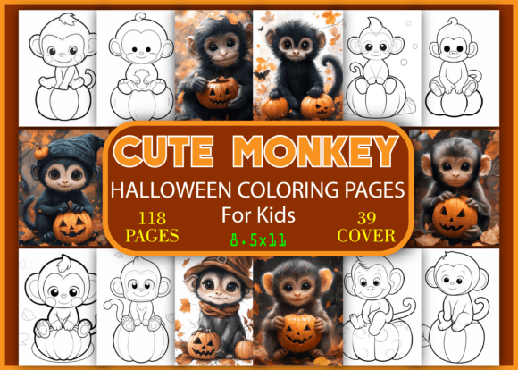 Download 118 Cute Halloween Monkey Coloring Pages - Cute Collection