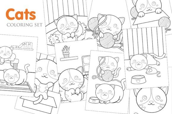 Download Cute Cats Coloring for Kids and Adult - Cute Collection