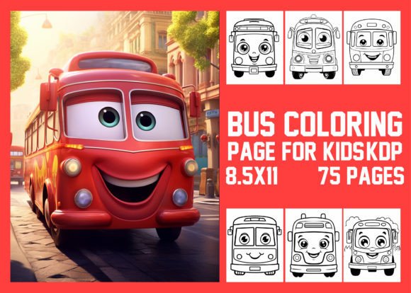 Download Bus Coloring Page for Kids-KDP - For kids Collection