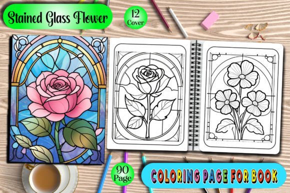 Download Stained Glass Flower Coloring Page - Stained glass flower Collection