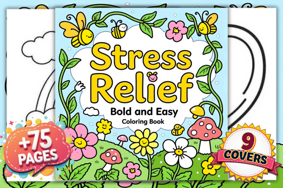 Download Bold &amp; Easy Stress Relief Coloring Pages - Easy Collection