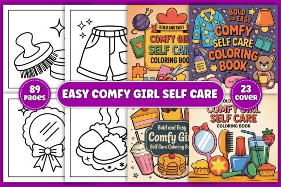 Download Easy Comfy Girl Self Care Coloring Pages - Easy Collection