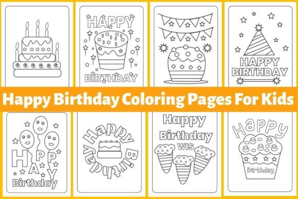 Download Happy Birthday Coloring Pages for Kids - For kids Collection