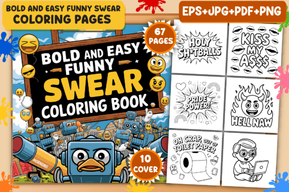 Download ADULT Bold and Easy Funny Swear Coloring Pages - Easy Collection
