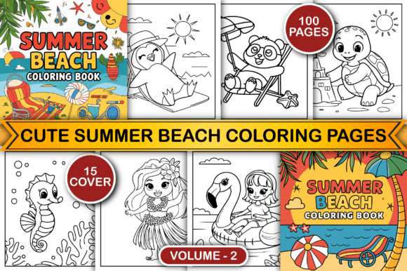 Download Summer Beach Coloring Pages for Kids V-2 - For kids Collection