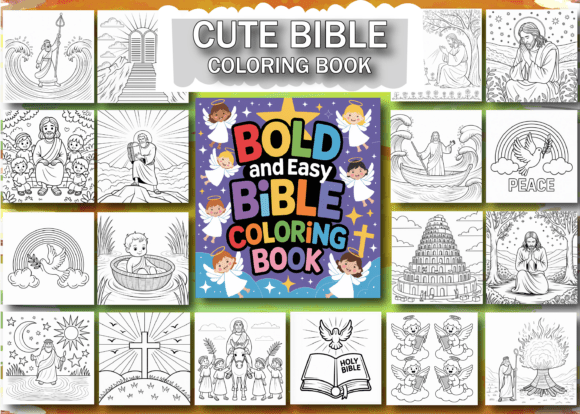 Download Bold and Easy Bible Coloring Book Kids - Easy Collection
