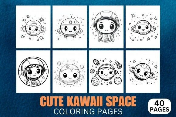 Download Cute Kawaii Space Coloring Pages - Cute Collection
