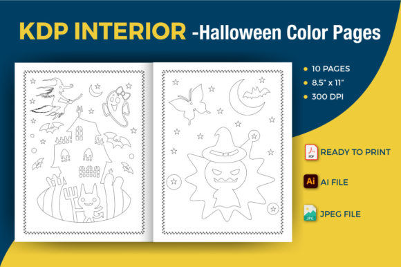 Download Halloween Coloring Pages for Kids KDP - For kids Collection