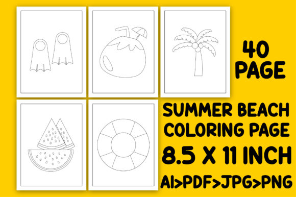 Download Kdp Summer Beach Coloring Page for Kids - For kids Collection
