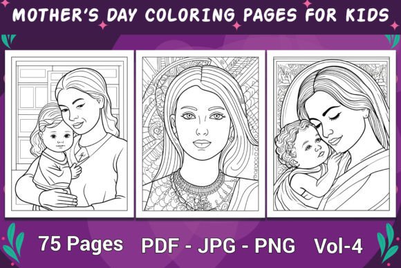 Download MOTHER’S DAY COLORING PAGES for KIDS - For kids Collection
