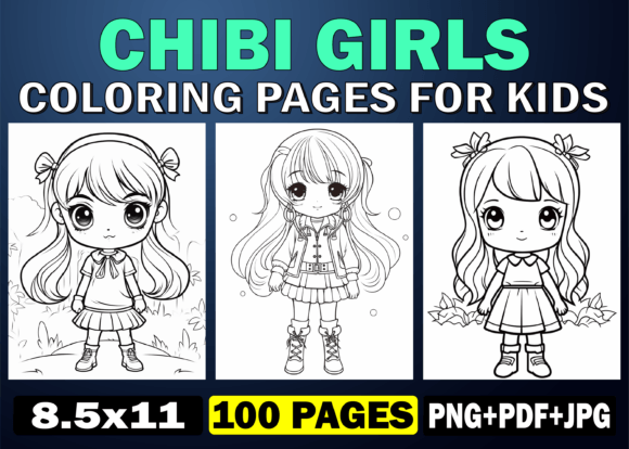 Download 100 Chibi Girls Coloring Pages for Kids - For kids Collection