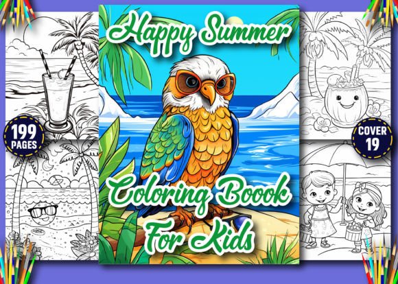 Download 199 Happy Summer Coloring Book for Kids - For kids Collection