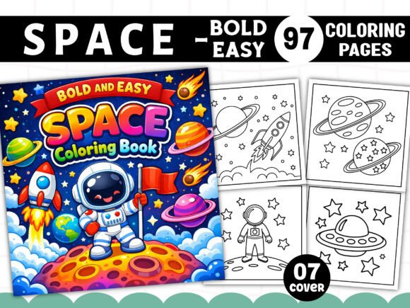 Download Bold and Easy Space Coloring Pages - Easy Collection