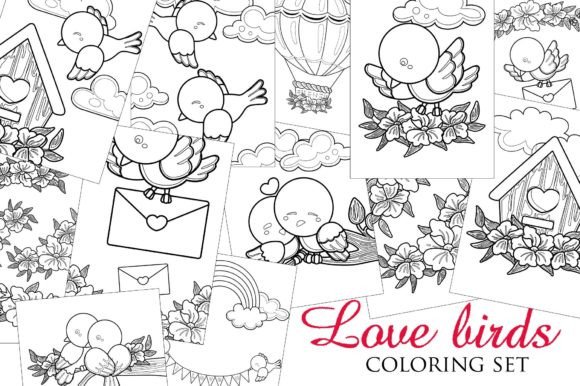 Download Love Birds Coloring for Kids and Adult - For kids Collection