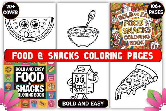 Download Bold and Easy Food &amp; Snacks Coloring Pag - Easy Collection