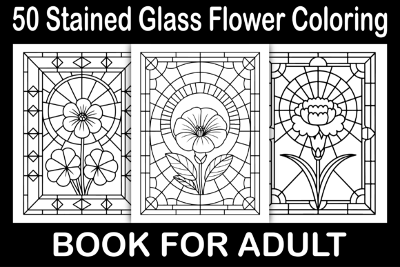 Download Stained Glass Flower Coloring Book - Stained glass flower Collection