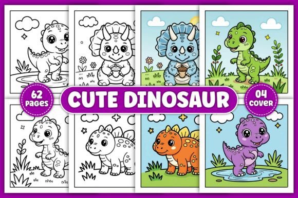 Download Cute Dinosaur Coloring Book for Kids - Cute Collection