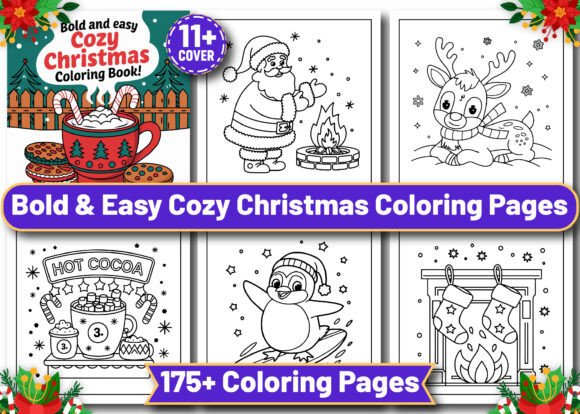 Download Bold Easy Cozy Christmas Coloring Pages - Easy Collection
