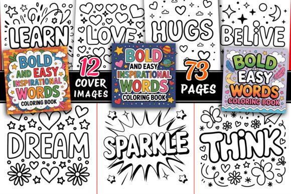 Download Bold &amp; Easy Inspirational Coloring Book - Easy Collection