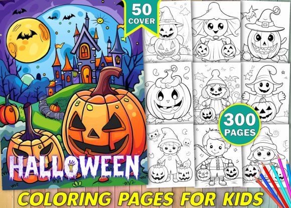 Download Halloween Coloring Pages for Kids KDP - For kids Collection
