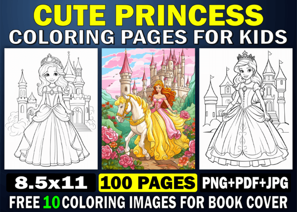 Download 100 Cute Princess Coloring Pages for Kid - Cute Collection