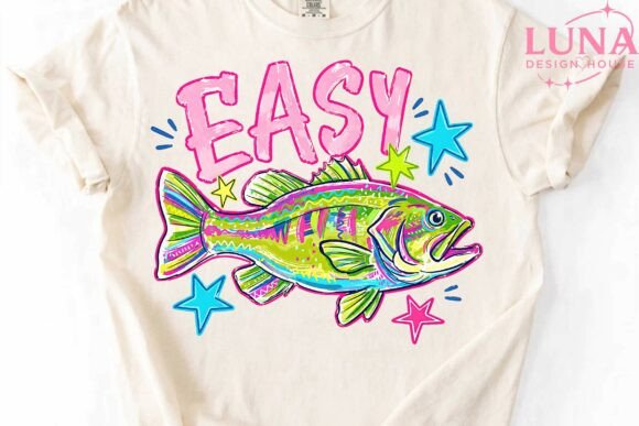 Download Easy Bass Fish Retro Sublimation PNG - Premium Resources