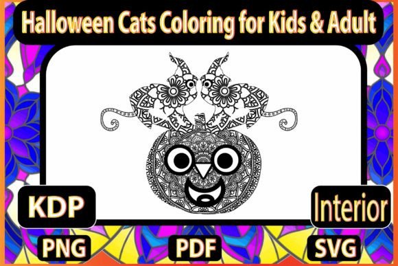 Download Halloween Cats Coloring for Kids &amp; Adult - For kids Collection