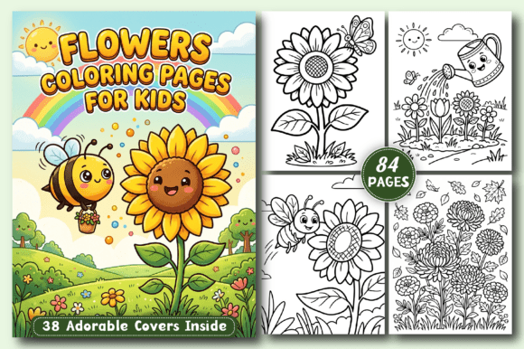 Download Flowers Coloring Pages for Kids - For kids Collection
